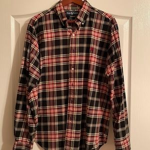 Polo Ralph Lauren Black, Red, and Cream Tartan Button-Down